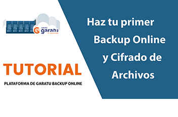 Crear una copia de seguridad y cifrar archivos en la plataforma de Garatu